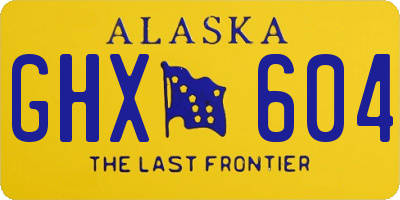 AK license plate GHX604