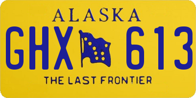 AK license plate GHX613