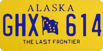 AK license plate GHX614