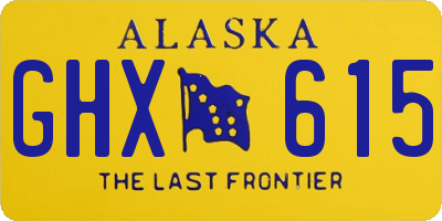 AK license plate GHX615