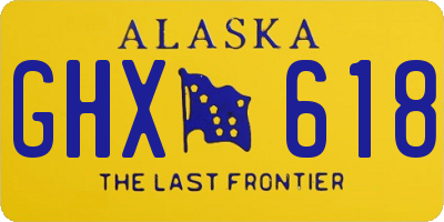 AK license plate GHX618