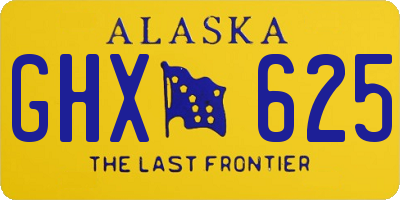 AK license plate GHX625