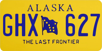 AK license plate GHX627