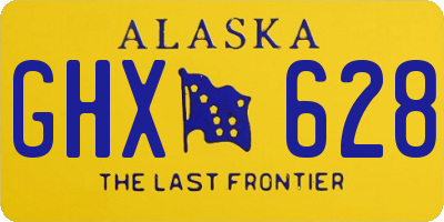 AK license plate GHX628