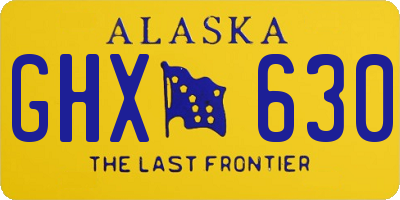 AK license plate GHX630