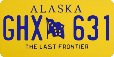 AK license plate GHX631