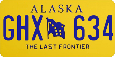 AK license plate GHX634