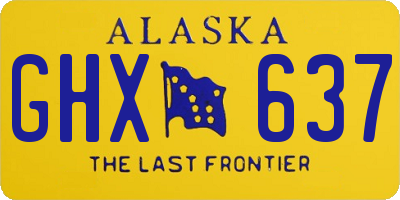 AK license plate GHX637
