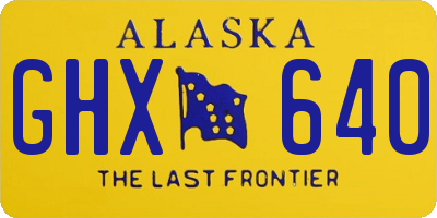 AK license plate GHX640