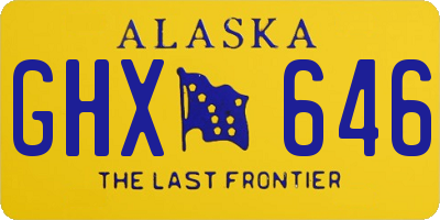 AK license plate GHX646