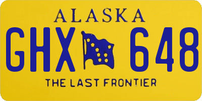 AK license plate GHX648