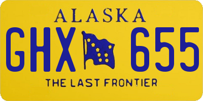 AK license plate GHX655