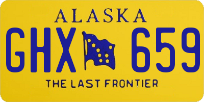 AK license plate GHX659