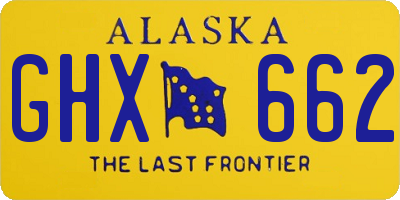 AK license plate GHX662