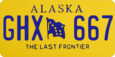 AK license plate GHX667