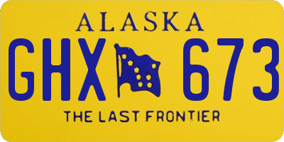 AK license plate GHX673