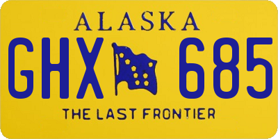 AK license plate GHX685
