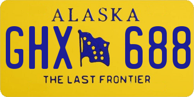 AK license plate GHX688