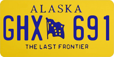 AK license plate GHX691