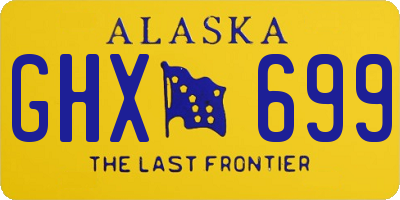 AK license plate GHX699