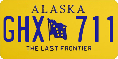 AK license plate GHX711