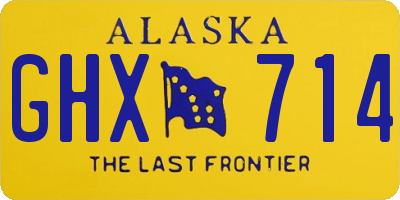 AK license plate GHX714