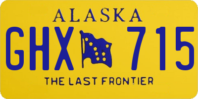 AK license plate GHX715
