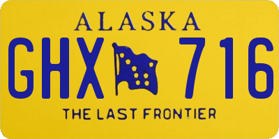 AK license plate GHX716