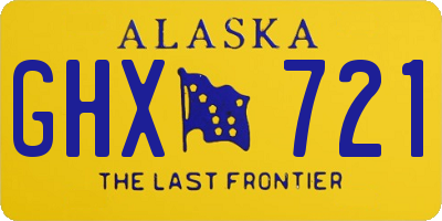 AK license plate GHX721
