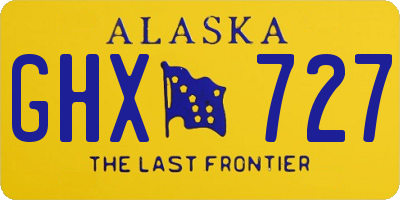 AK license plate GHX727