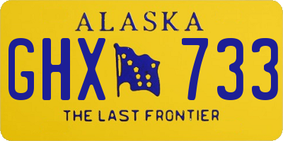 AK license plate GHX733