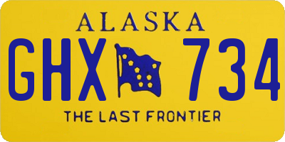AK license plate GHX734