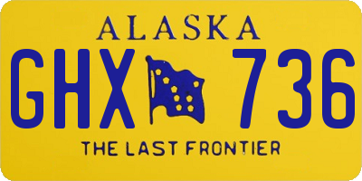 AK license plate GHX736
