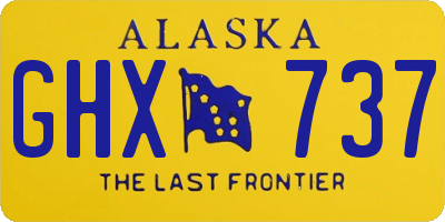 AK license plate GHX737
