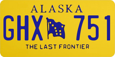 AK license plate GHX751