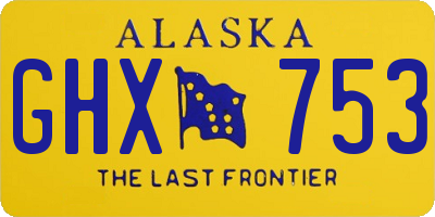 AK license plate GHX753