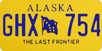 AK license plate GHX754