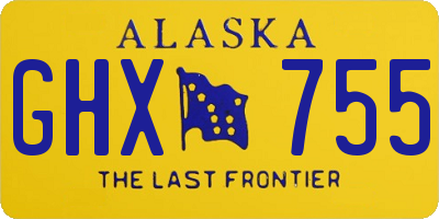 AK license plate GHX755