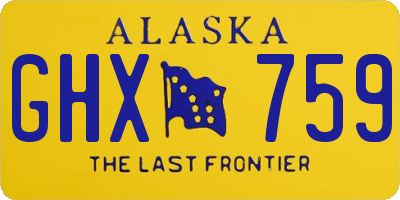 AK license plate GHX759