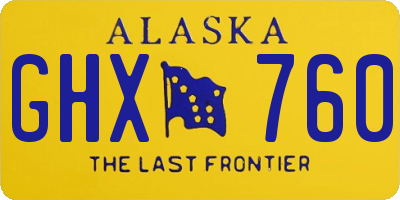 AK license plate GHX760