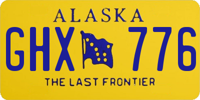 AK license plate GHX776