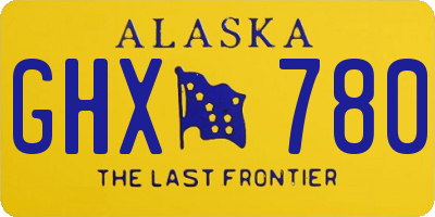 AK license plate GHX780