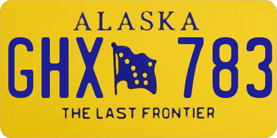 AK license plate GHX783