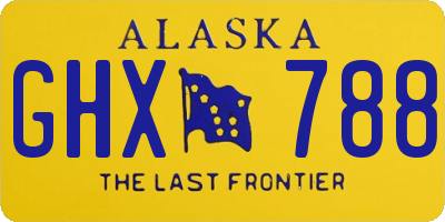 AK license plate GHX788