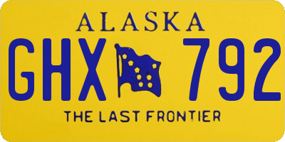 AK license plate GHX792