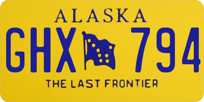 AK license plate GHX794
