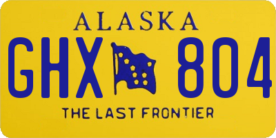 AK license plate GHX804
