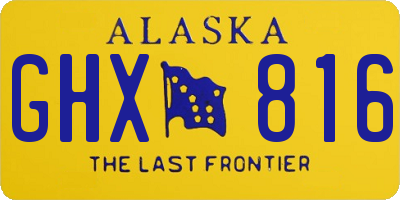 AK license plate GHX816