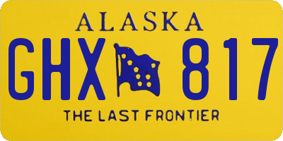 AK license plate GHX817