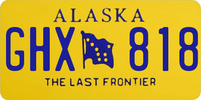 AK license plate GHX818